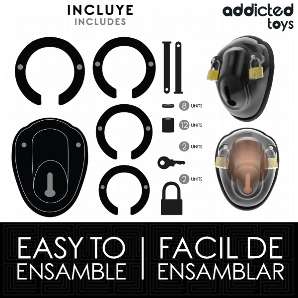 ADDICTED TOYS LOCKED - KEYLESS RESTRAINT PENIS CAGE 11.5 CM - Image 4