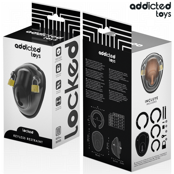 ADDICTED TOYS LOCKED - KEYLESS RESTRAINT PENIS CAGE 11.5 CM - Image 6