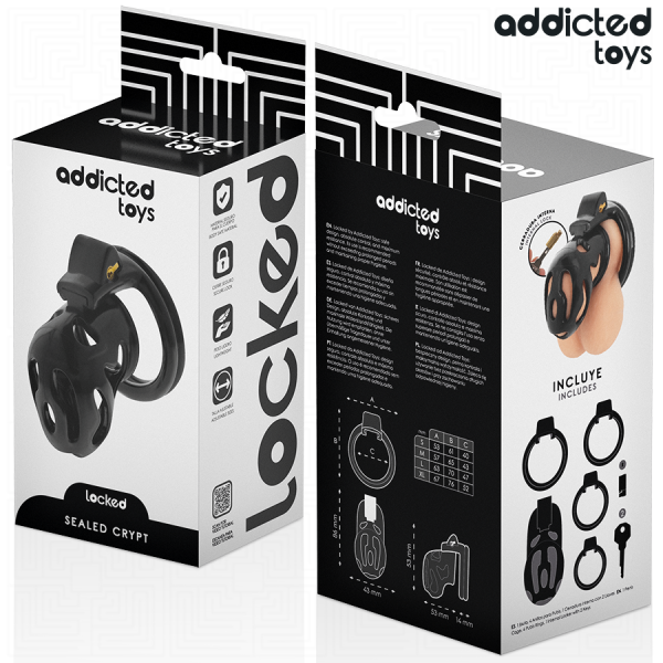 ADDICTED TOYS LOCKED - SEALED CRYPT PENIS CAGE 8 CM - Image 6