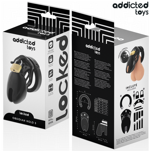ADDICTED TOYS LOCKED - OBSIDIAN HOLD PENIS CAGE SIZE S - Image 6