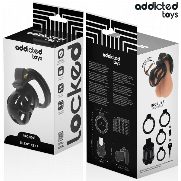 ADDICTED TOYS LOCKED - SILENT KEEP PENIS CAGE 7.5 CM - Image 6