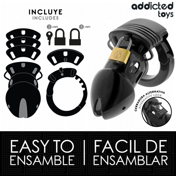 ADDICTED TOYS LOCKED - CHASTITY DEPTHS PENIS CAGE 7.5 CM - Image 4
