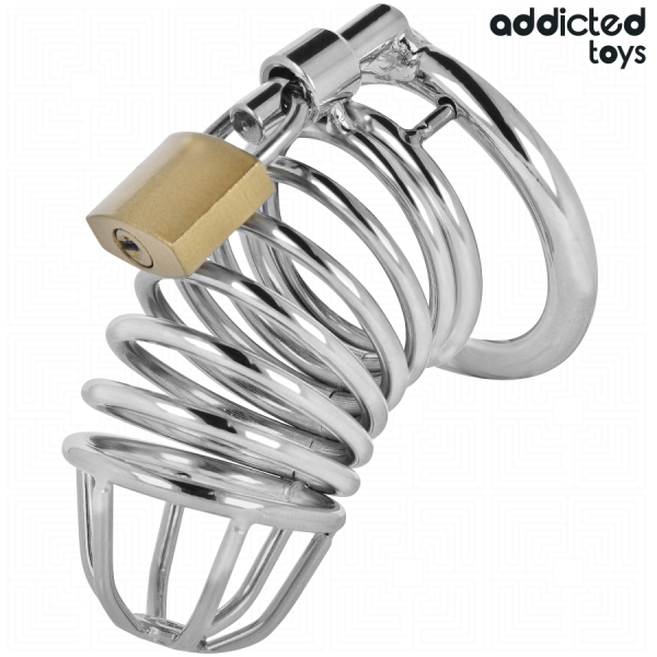 ADDICTED TOYS LOCKED - IRON CELL METAL PENIS CAGE SIZE M - Image 2