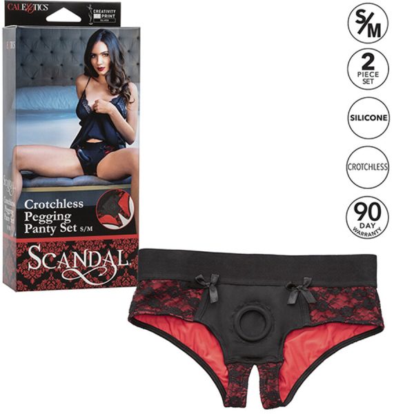 CALEXOTICS - SCANDAL SET OF CROTCHLESS PANTIES WITH DILDO SIZE S/M - Image 7
