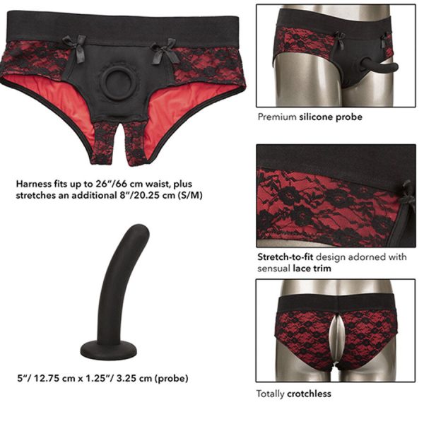 CALEXOTICS - SCANDAL SET OF CROTCHLESS PANTIES WITH DILDO SIZE S/M - Image 6