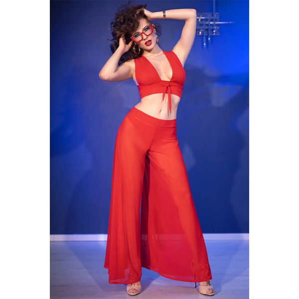 CHILIROSE - CR 4857 RED TOP AND PANTS SET SIZE - Image 6