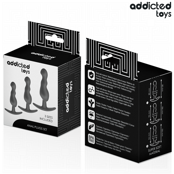 ADDICTED TOYS - SET OF 3 ANAL PLUG SILICONE MODEL 1 - Image 7