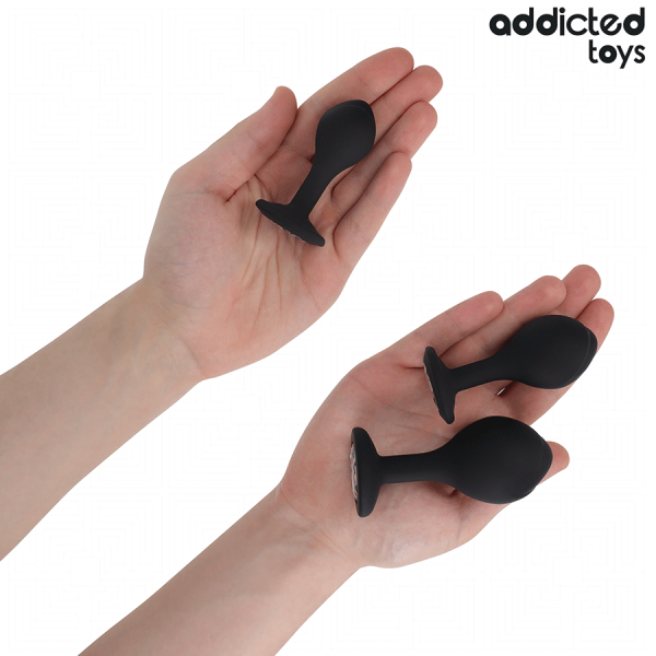 ADDICTED TOYS - SET OF 3 ANAL PLUG SILICONE WITH JEWEL - Image 5