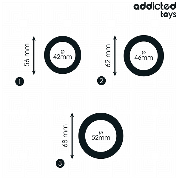 ADDICTED TOYS - SET OF FLAT SILICONE RINGS - Image 4