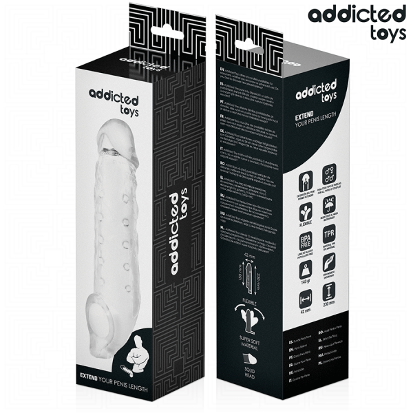 ADDICTED TOYS - TRANSPARENT PENIS SHEATH SIZE M 27 CM - Image 7
