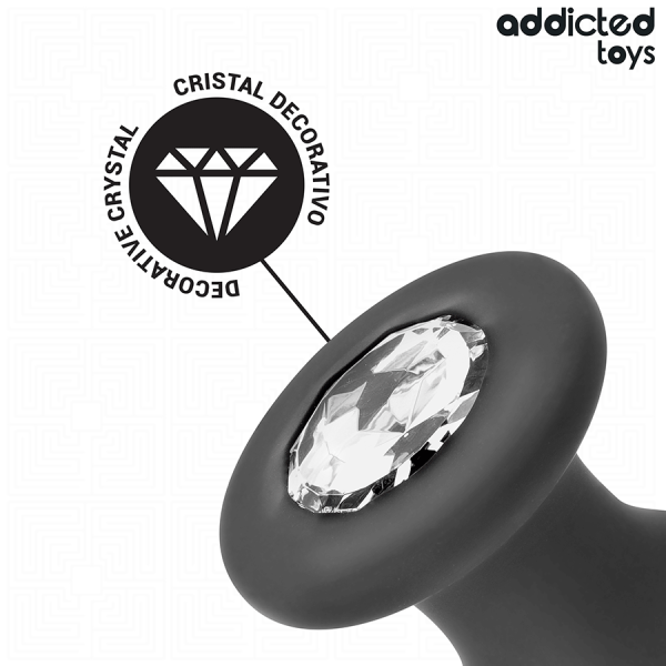ADDICTED TOYS - ANAL PLUG WITH JEWEL SILICONE SIZE L 12.6 CM - Image 3