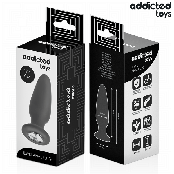 ADDICTED TOYS - ANAL PLUG WITH JEWEL SILICONE SIZE L 12.6 CM - Image 6
