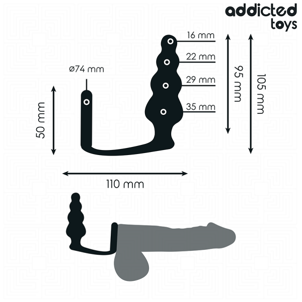 ADDICTED TOYS - ANAL PLUG WITH RING SILICONE MODEL 5 - Image 4