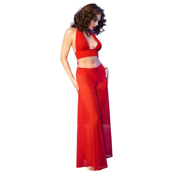 CHILIROSE - CR 4857 RED TOP AND PANTS SET SIZE - Image 3