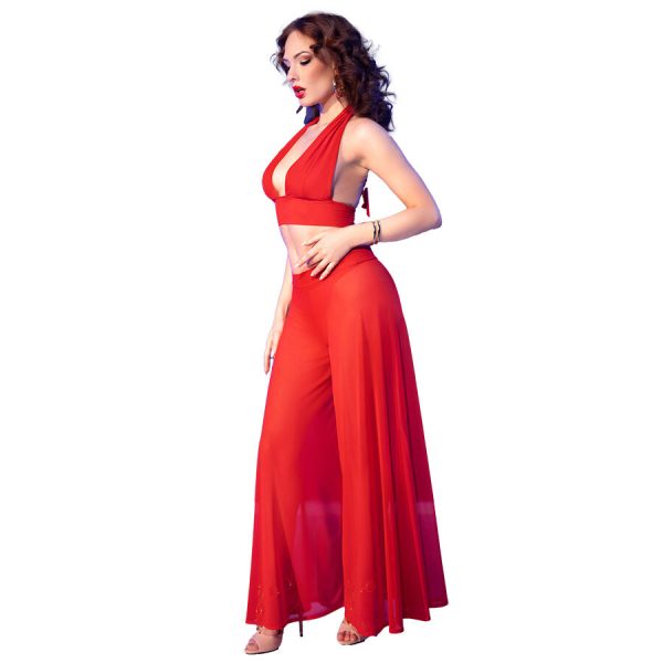 CHILIROSE - CR 4857 RED TOP AND PANTS SET SIZE - Image 2