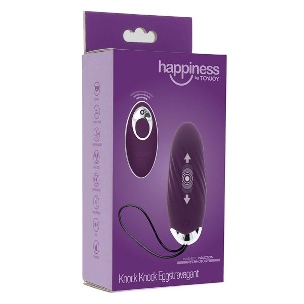 TOYJOY - HAPPINESS KNOCK KNOCK EGGSTAVAGANT VIBRATOR WITH REMOTE CONTROL PURPLE - Image 7