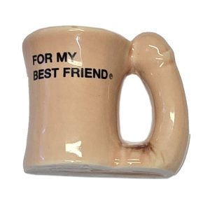 DIABLO PICANTE Ã¢'' CERAMIC MUG MAGNET WITH PENIS HANDLE Ã¢''FOR MY BEST FRIENDÃ¢''