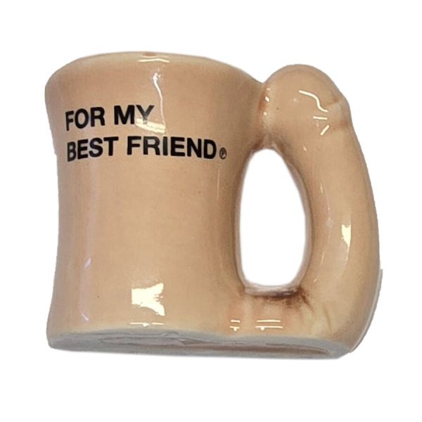 DIABLO PICANTE Ã¢'' CERAMIC MUG MAGNET WITH PENIS HANDLE Ã¢''FOR MY BEST FRIENDÃ¢''