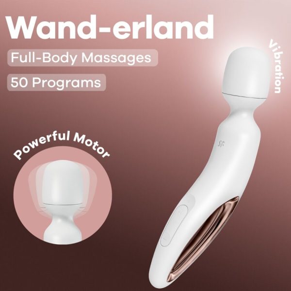 SATISFYER - WAND ERLAND VIBRATING MASSAGER WHITE - Image 6