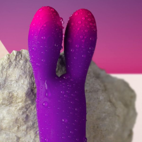 ROCKS- OFF - GLO-GIRL BUNNY PURPLE FLEXIBLE VIBRATOR - Image 4