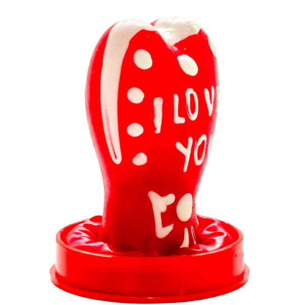 CONDOMERIE - HANDPAINTED NOVELTY CONDOMS HEART - I LOVE YOU MODEL 1 - Image 4