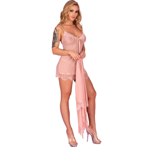 LIVCO CORSETTI FASHION - HYEONA 1710 BABYDOLL + THONG ROSE - Image 3
