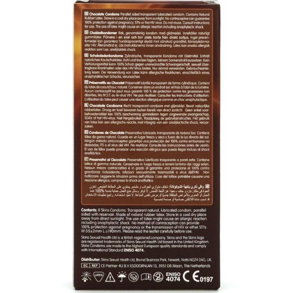 SKINS - CHOCOLATE PREMIUM CONDOMS PACK 8 - Image 4