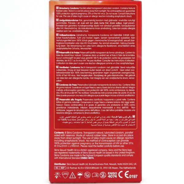SKINS - STRAWBERRY PREMIUM CONDOMS PACK 8 - Image 4