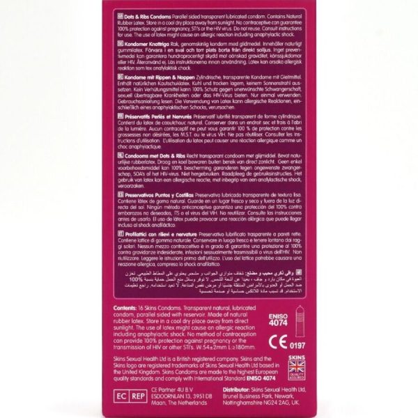 SKINS - DOTS & RIBS PREMIUM CONDOMS PACK 16 - Image 4