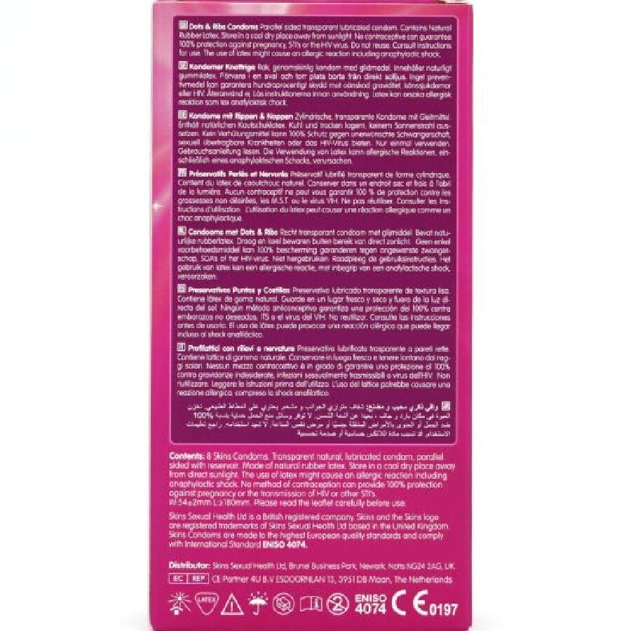 SKINS - DOTS & RIBS PREMIUM CONDOMS PACK 8 - Image 4