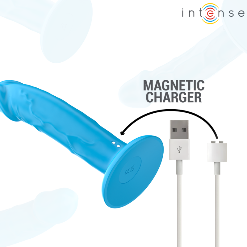 INTENSE - PHOEBE REALISTIC VIBRATOR 10 VIBRATIONS BLUE REMOTE CONTROL - Image 7
