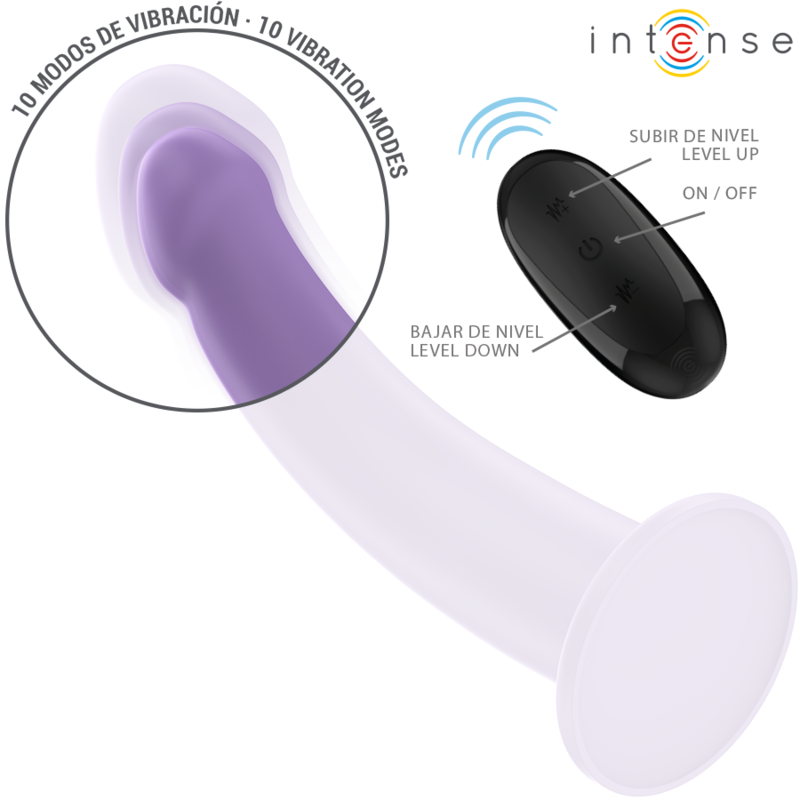INTENSE - EDDIE VIBRATOR 17.5 CM 10 VIBRATIONS PURPLE REMOTE CONTROL - Image 4