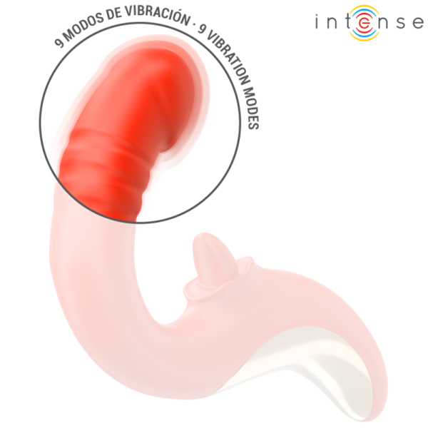 INTENSE - PAULINA VIBRATOR AND STIMULATOR IN U SHAPE RED - Image 6