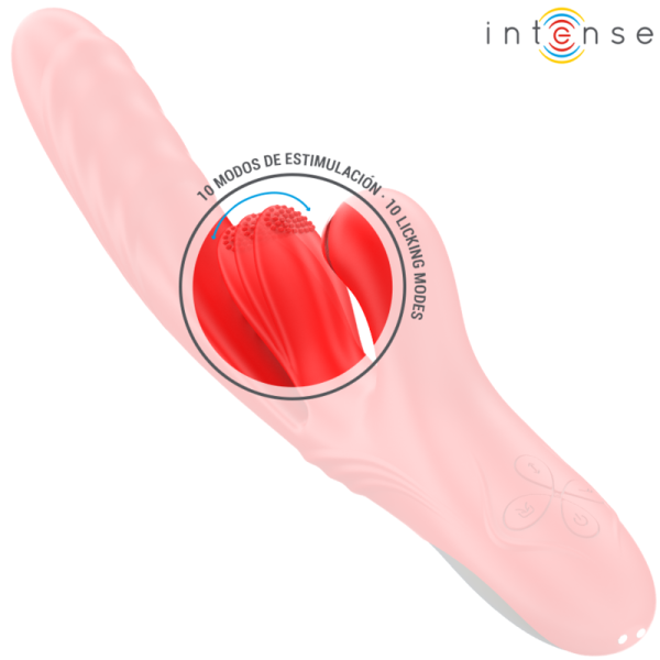 INTENSE - KAROL MULTIFUNCTION VIBRATOR THRUST & STIMULATION & STIMULATING WAVES RED - Image 5