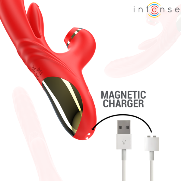 INTENSE - KAROL MULTIFUNCTION VIBRATOR THRUST & STIMULATION & STIMULATING WAVES RED - Image 7