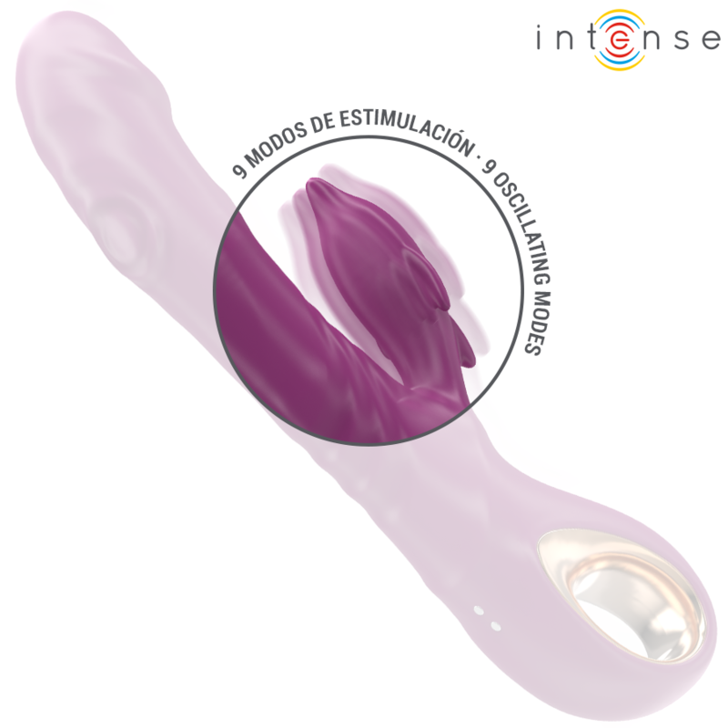 INTENSE - HALLE MULTIFUNCTION VIBRATOR WITH DOLPHIN STIMULATING TONGUE PURPLE - Image 6