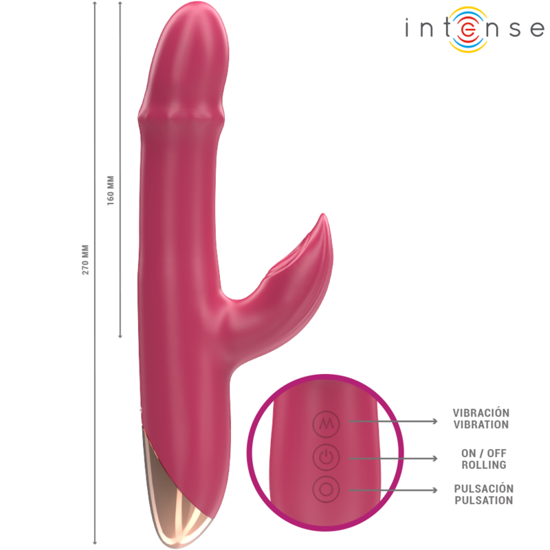INTENSE - CHLOE MULTIFUNCTION VIBRATOR 3 IN 1 RED - Image 6