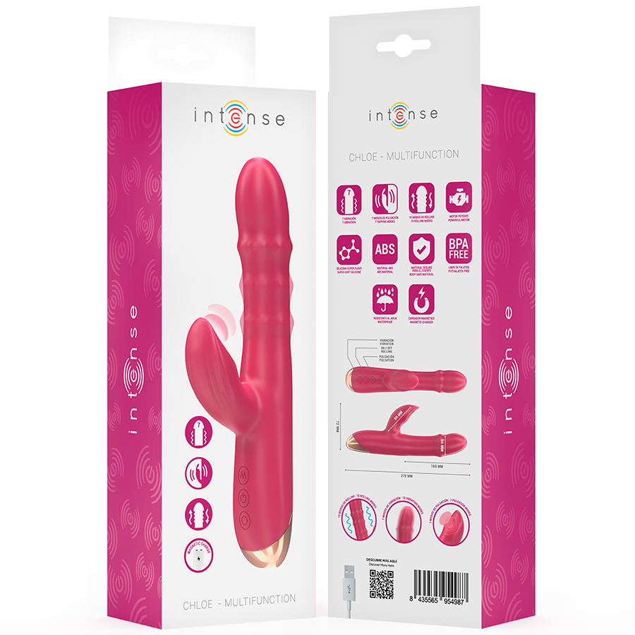 INTENSE - CHLOE MULTIFUNCTION VIBRATOR 3 IN 1 RED - Image 8