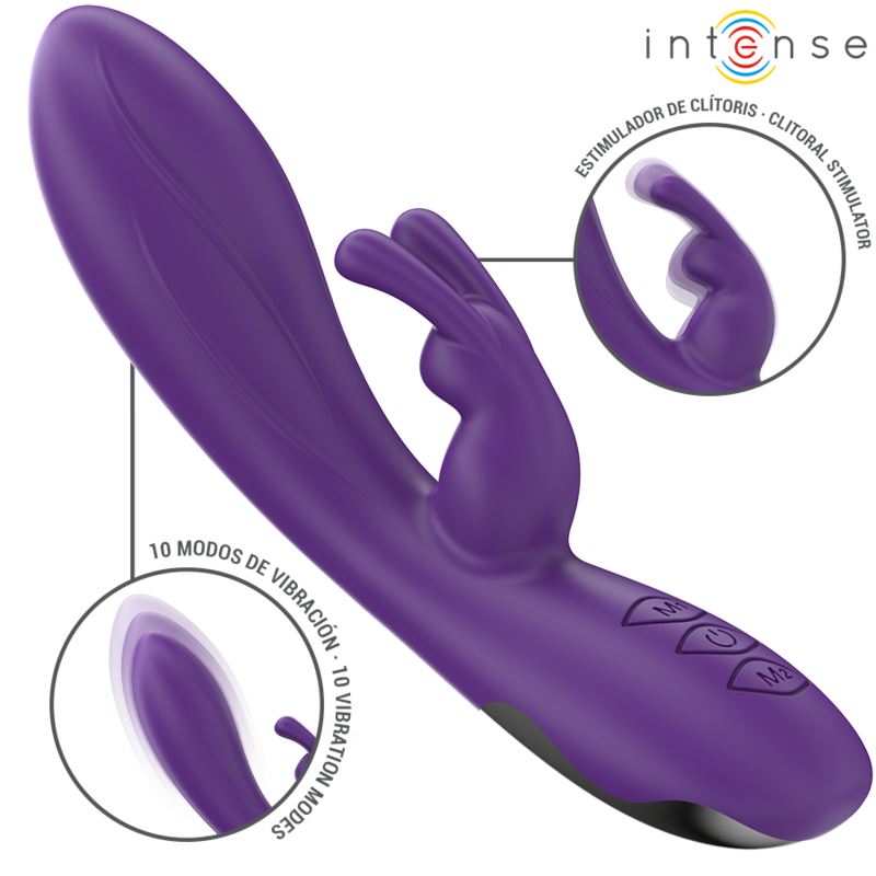 INTENSE - RANDALL RABBIT VIBRATOR 10 VIBRATIONS PURPLE - Image 2