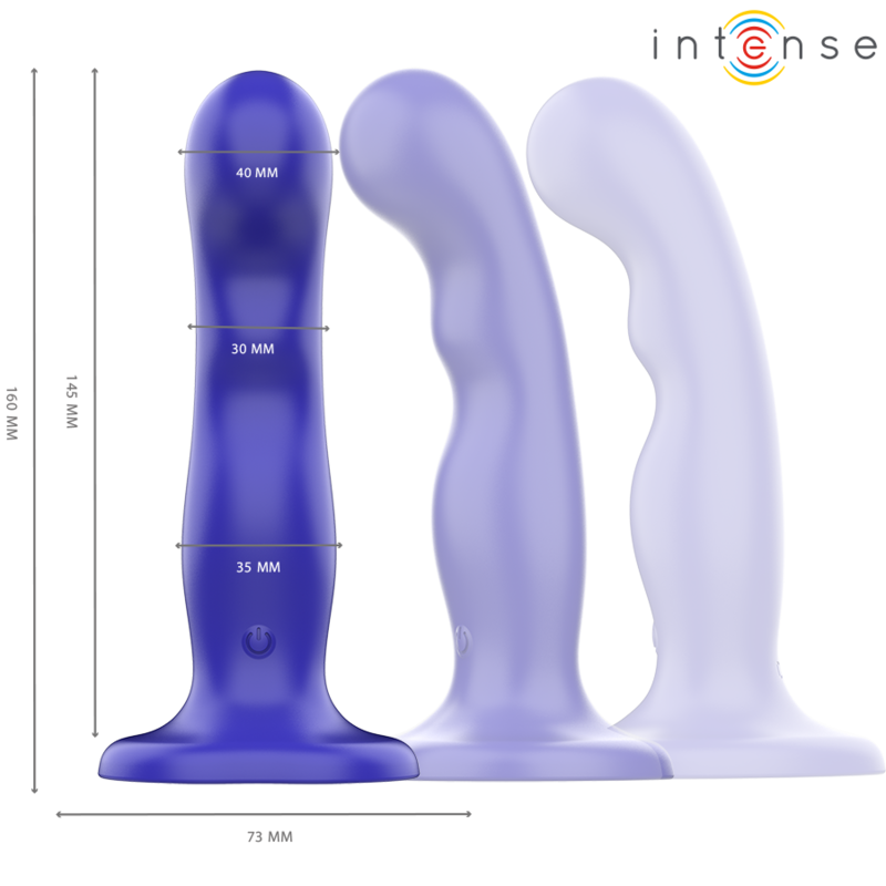 INTENSE - SHORTY VIBRATOR WITH SUCTION CUP BLUE REMOTE CONTROL - Image 3