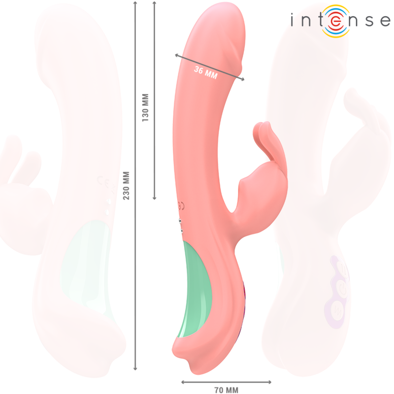 INTENSE - RACHEL RABBIT VIBRATOR 5 VIBRATIONS PINK - Image 4