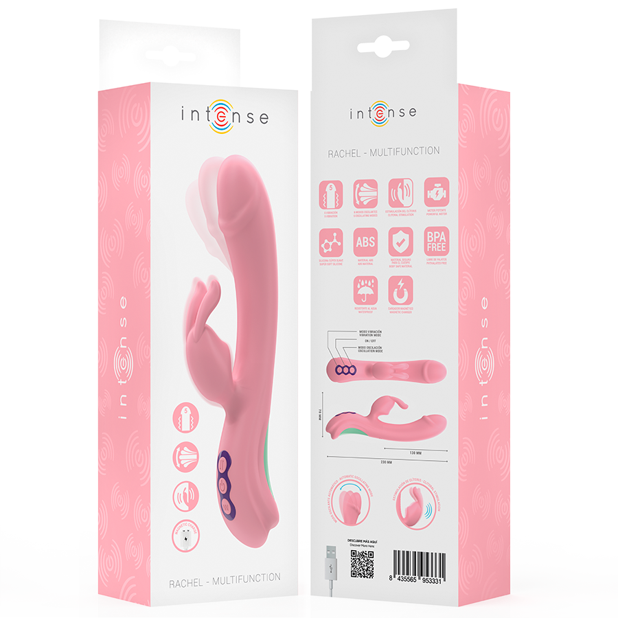 INTENSE - RACHEL RABBIT VIBRATOR 5 VIBRATIONS PINK - Image 9