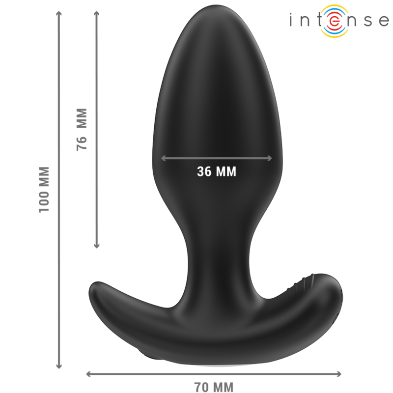 INTENSE - JOEY ANAL PLUG 10 VIBRATIONS BLACK REMOTE CONTROL - Image 3