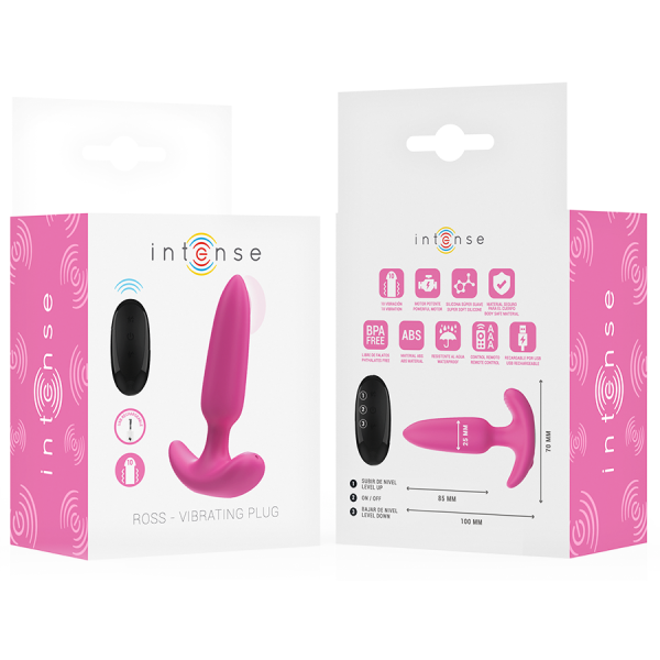INTENSE - ROSS ANAL PLUG 10 VIBRATIONS PINK REMOTE CONTROL - Image 7