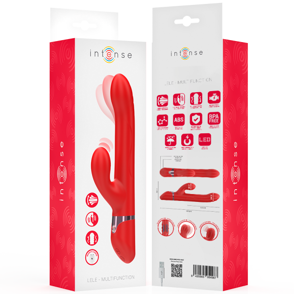 INTENSE - LELE MULTIFUNCTION VIBRATOR ROTATING & OSCILLATION & STIMULATION RED - Image 8