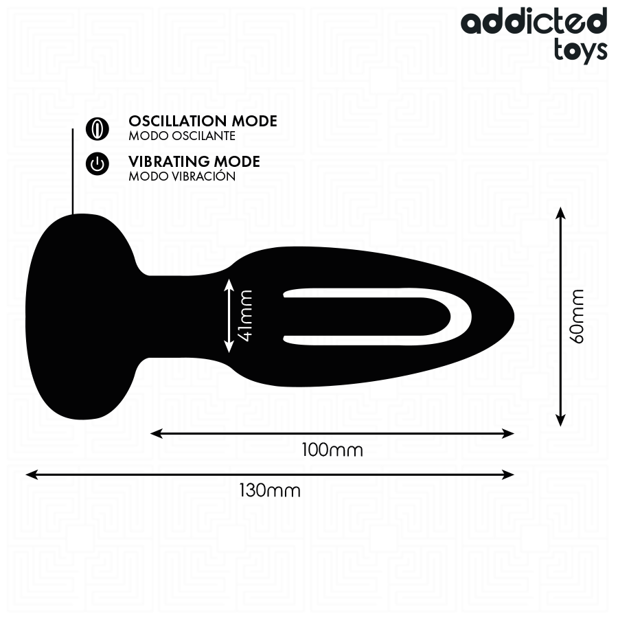 ADDICTED TOYS - ANAL PLUG WITH VIBRATING TONGUE AND REMOTE CONTROL - Image 6