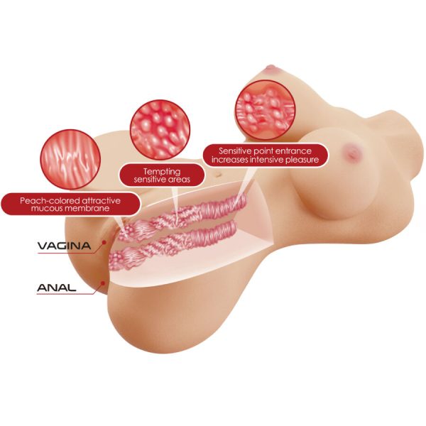 CRAZY BULL - HETTY FEMALE MASTURBATOR REALISTIC TORSO VAGINA AND ANAL 1.9 KG - Image 5