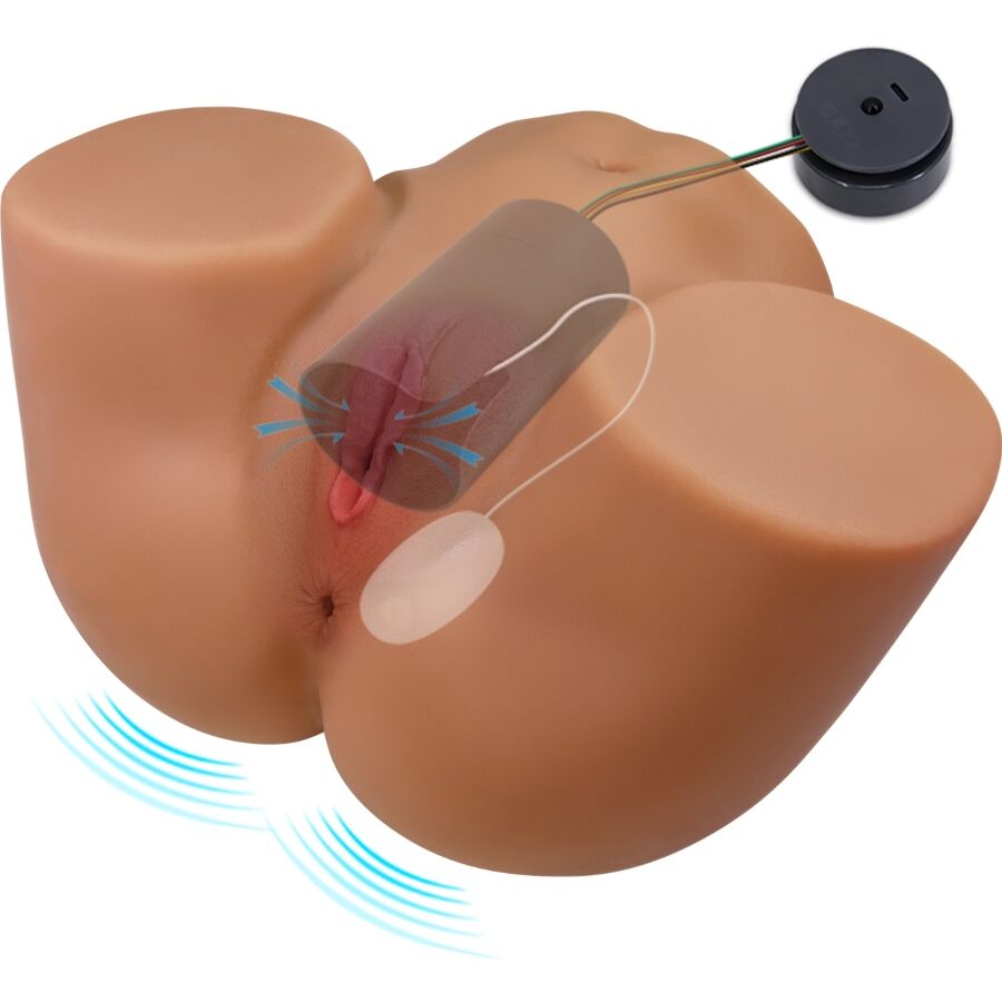 CRAZY BULL - GERIANN REALISTIC FEMALE BUTT VIBRATOR AND SUCKER WITH SOUND 5.5 KG - Image 4