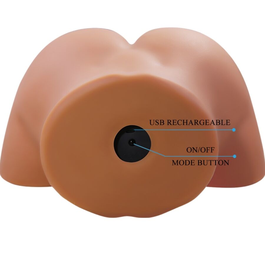 CRAZY BULL - ILANA REALISTIC FEMALE BUTT VIBRATOR AND SUCKER WITH SOUND 6.8 KG - Image 6