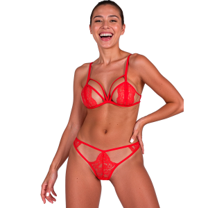 PASSION - ANUVERA BRA + THONG SET FIRE BRICK